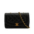 VINTAGE CHANEL DIANA SMALL CHAIN SHOULDER BAG BLACK LAMB SKIN GOLD HARDWARE 90328463
