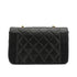 VINTAGE CHANEL DIANA SMALL CHAIN SHOULDER BAG BLACK LAMB SKIN GOLD HARDWARE 90329224