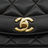 VINTAGE CHANEL DIANA SMALL CHAIN SHOULDER BAG BLACK LAMB SKIN GOLD HARDWARE 90329224