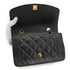 VINTAGE CHANEL DIANA SMALL CHAIN SHOULDER BAG BLACK LAMB SKIN GOLD HARDWARE 90329224