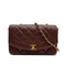 VINTAGE CHANEL DIANA SMALL CHAIN SHOULDER BAG BROWN CAVIAR SKIN GOLD HARDWARE 90315015
