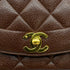 VINTAGE CHANEL DIANA SMALL CHAIN SHOULDER BAG BROWN CAVIAR SKIN GOLD HARDWARE 90315015