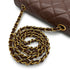 VINTAGE CHANEL DIANA SMALL CHAIN SHOULDER BAG BROWN CAVIAR SKIN GOLD HARDWARE 90315015