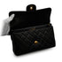 VINTAGE CHANEL DOUBLE FACE CHAIN SHOULDER BAG BLACK LAMB SKIN GOLD HARDWARE 90346678
