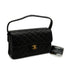 VINTAGE CHANEL DOUBLE FACE CHAIN SHOULDER BAG BLACK LAMB SKIN GOLD HARDWARE 90346678