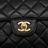 VINTAGE CHANEL DOUBLE FACE CHAIN SHOULDER BAG BLACK LAMB SKIN GOLD HARDWARE 90346678