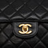 VINTAGE CHANEL DOUBLE FACE CHAIN SHOULDER BAG BLACK LAMB SKIN GOLD HARDWARE 90346678