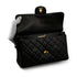 VINTAGE CHANEL DOUBLE FACE CHAIN SHOULDER BAG BLACK LAMB SKIN GOLD HARDWARE 90346678