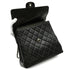 VINTAGE CHANEL DOUBLE FACE CHAIN SHOULDER BAG BLACK LAMB SKIN SILVER HARDWARE 90344095
