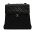 VINTAGE CHANEL DOUBLE FACE CHAIN SHOULDER BAG BLACK LAMB SKIN SILVER HARDWARE 90344095