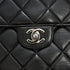 VINTAGE CHANEL DOUBLE FACE CHAIN SHOULDER BAG BLACK LAMB SKIN SILVER HARDWARE 90344095