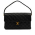 VINTAGE CHANEL DOUBLE FACE HAND BAG BLACK LAMB SKIN GOLD HARDWARE 90344378
