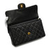 VINTAGE CHANEL DOUBLE FACE HAND BAG BLACK LAMB SKIN GOLD HARDWARE 90344378