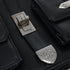 VINTAGE CHANEL DOUBLE POCKET HAND BAG BLACK CAVIAR SKIN SILVER HARDWARE 90346873