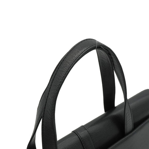 VINTAGE CHANEL DOUBLE POCKET HAND BAG BLACK CAVIAR SKIN SILVER HARDWARE 90346873