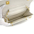VINTAGE CHANEL DOUBLE TURN LOCK MATELASSE CHAIN SHOULDER HAND BAG WHITE LAMB SKIN GOLD HARDWARE 90325945