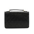 VINTAGE CHANEL DOUBLE TURN LOCK MATELASSE CHAIN SHOULDER HAND BAG BLACK LAMB SKIN GOLD HARDWARE 90330946