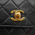 VINTAGE CHANEL DOUBLE TURN LOCK MATELASSE CHAIN SHOULDER HAND BAG BLACK LAMB SKIN GOLD HARDWARE 90330946