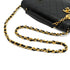 VINTAGE CHANEL DOUBLE TURN LOCK MATELASSE CHAIN SHOULDER HAND BAG BLACK LAMB SKIN GOLD HARDWARE 90330946