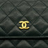 VINTAGE CHANEL DOUBLE TURN LOCK MATELASSE CHAIN SHOULDER HAND BAG GREEN LAMB SKIN GOLD HARDWARE 90321016