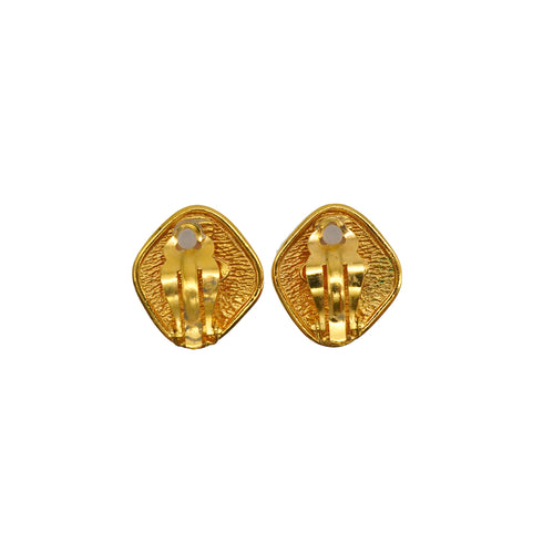 VINTAGE CHANEL EARRINGS 31 RUE CAMBON DIA LOGO GOLD ACCESSORY 90339670