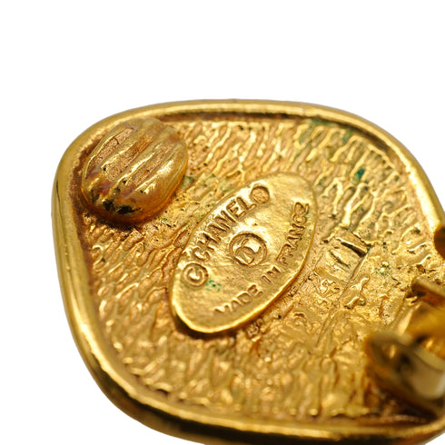 VINTAGE CHANEL EARRINGS 31 RUE CAMBON DIA LOGO GOLD ACCESSORY 90339670