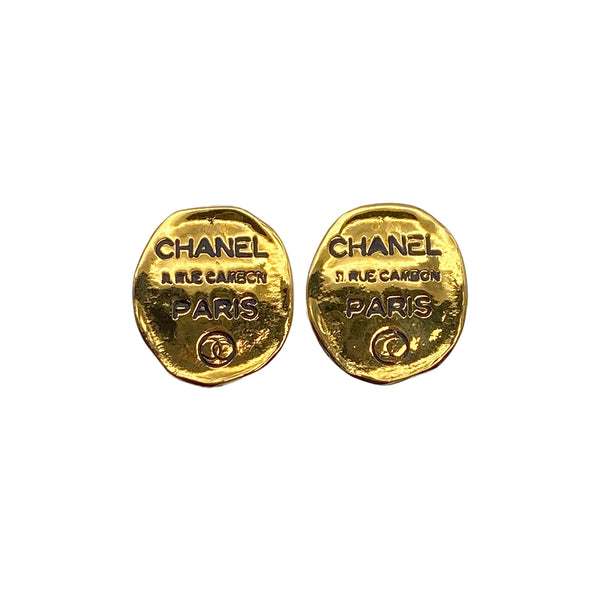 VINTAGE CHANEL EARRINGS 31 RUE CAMBON GOLD ACCESSORY 90321025