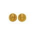 VINTAGE CHANEL EARRINGS 31 RUE CAMBON ROUND LOGO GOLD ACCESSORY 90338903