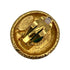 VINTAGE CHANEL EARRINGS AROUND COLOR STONE GREEN GOLD ACCESSORY 90322030