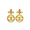 VINTAGE CHANEL EARRINGS COCOMARK AROUND SWING GOLD ACCESSORY 90322153