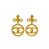 VINTAGE CHANEL EARRINGS COCOMARK AROUND SWING GOLD ACCESSORY 90322153