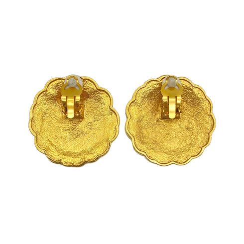VINTAGE CHANEL EARRINGS CAMELLIA COCOMARK ACCESSORY 26 90325361