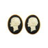 VINTAGE CHANEL EARRINGS CAMEO MADEMOISSELE GOLD ACCESSORY 90338311