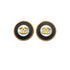 VINTAGE CHANEL EARRINGS CIRCLE COCOMARK GOLD BLACK 97P ACCESSORY 90312560