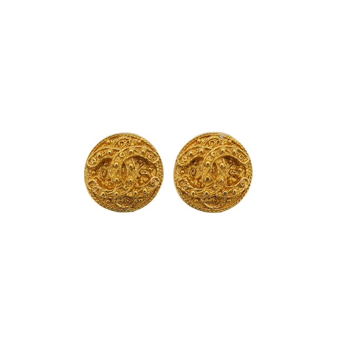 CHANEL EARRINGS COCOMARK ROUND ACCESSORY 04A 90331681