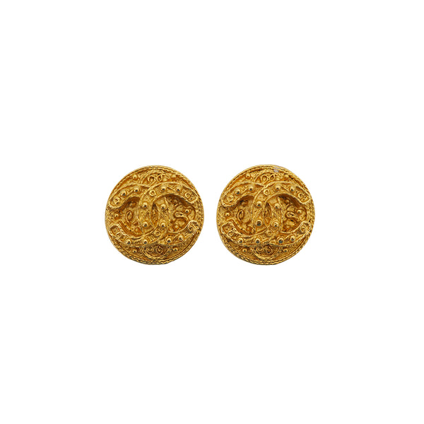 CHANEL EARRINGS COCOMARK ROUND ACCESSORY 04A 90331681