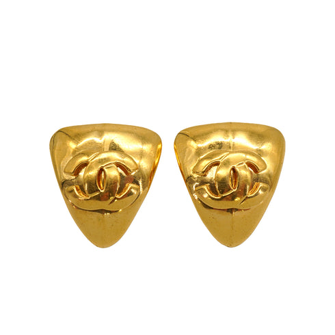 VINTAGE CHANEL EARRINGS COCOMARK GOLD ACCESSORY 97P 90345997