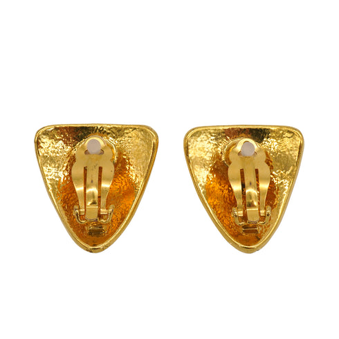 VINTAGE CHANEL EARRINGS COCOMARK GOLD ACCESSORY 97P 90345997
