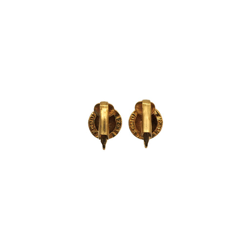 VINTAGE CHANEL EARRINGS COCOMARK BALL GOLD ACCESSORY 90323108