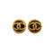 VINTAGE CHANEL EARRINGS COCOMARK BLACK GOLD ACCESSORY 93A 90332930