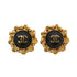 VINTAGE CHANEL EARRINGS COCOMARK BLACK GOLD ACCESSORY 94P 90319967