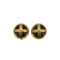 VINTAGE CHANEL EARRINGS COCOMARK BLACK GOLD ACCESSORY 95P 90335635