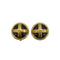 VINTAGE CHANEL EARRINGS COCOMARK BLACK GOLD ACCESSORY 95P 90335635