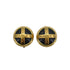 VINTAGE CHANEL EARRINGS COCOMARK BLACK GOLD ACCESSORY 95P 90335635