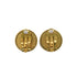 VINTAGE CHANEL EARRINGS COCOMARK BLACK GOLD ACCESSORY 95P 90335635