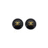 VINTAGE CHANEL EARRINGS COCOMARK BLACK GOLD ACCESSORY 95P 90331832
