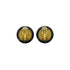 VINTAGE CHANEL EARRINGS COCOMARK BLACK GOLD ACCESSORY 95P 90331832