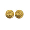 VINTAGE CHANEL EARRINGS COCOMARK ROUND GOLD ACCESSORY 94P 90321044
