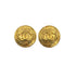 VINTAGE CHANEL EARRINGS COCOMARK ROUND GOLD ACCESSORY 94P 90321044