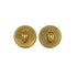 VINTAGE CHANEL EARRINGS COCOMARK ROUND GOLD ACCESSORY 94P 90321044